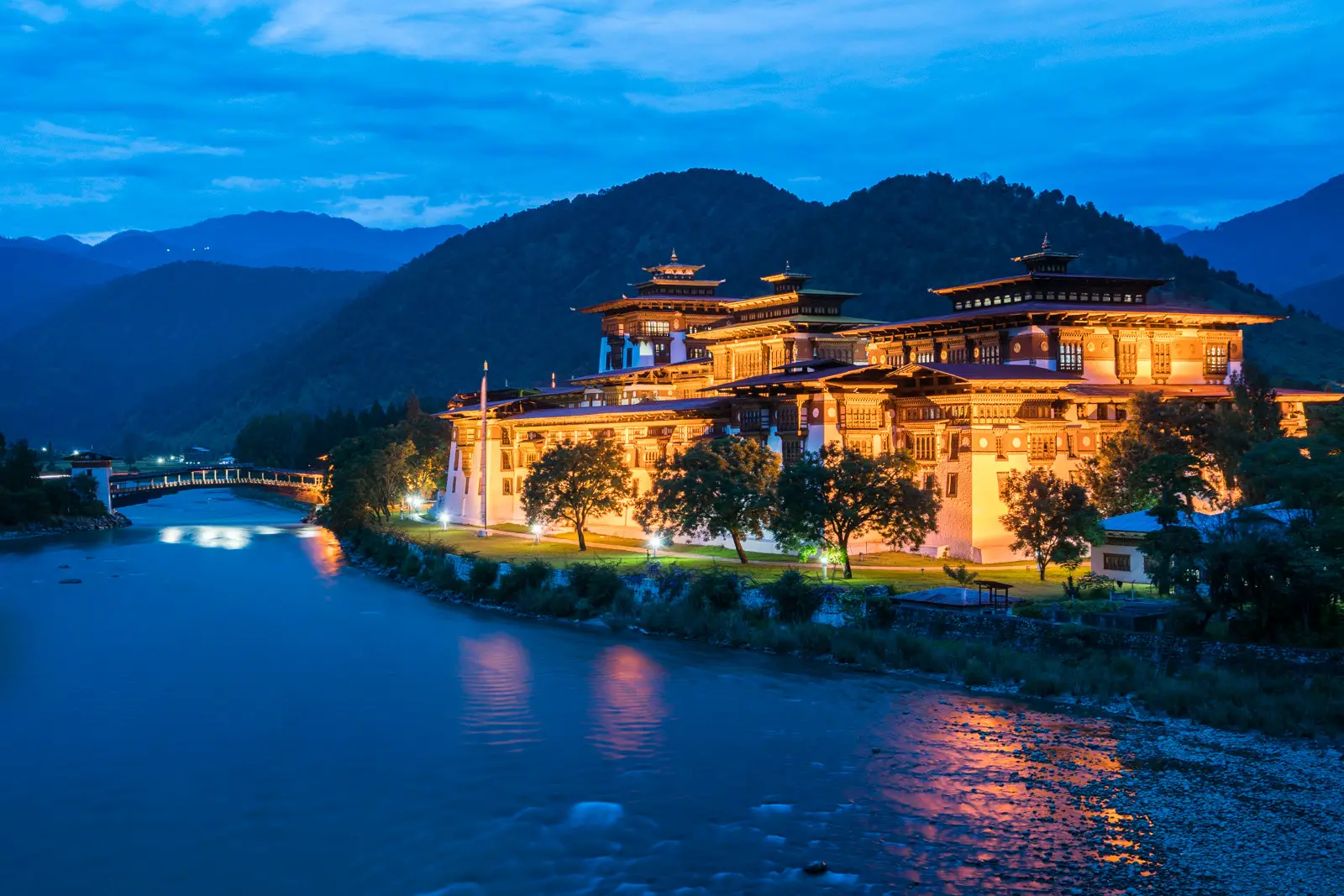 Punakha Dzong Night View